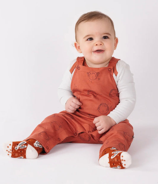 Dungarees Set - Terracotta