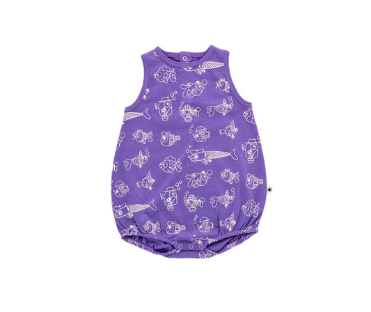 “Fish” Romper - Purple