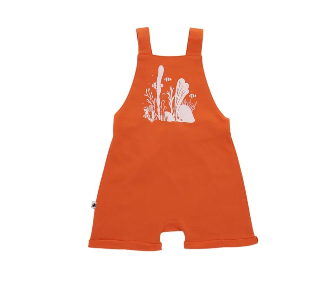 “Yucca” Short Dungarees - Dark Orange