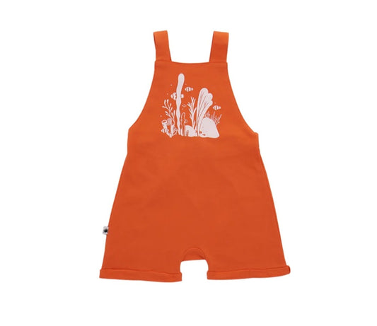 “Yucca” Short Dungarees - Dark Orange